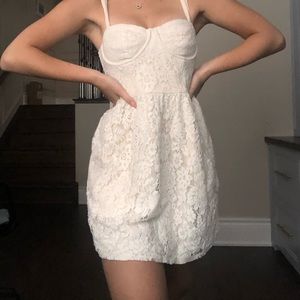 Beautiful Womens Lace Dress Corset Size XS Cream